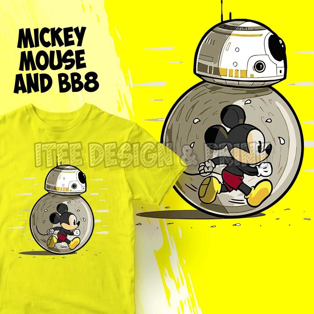 Baju Mickey BB8 Mouse Kemeja Budak 