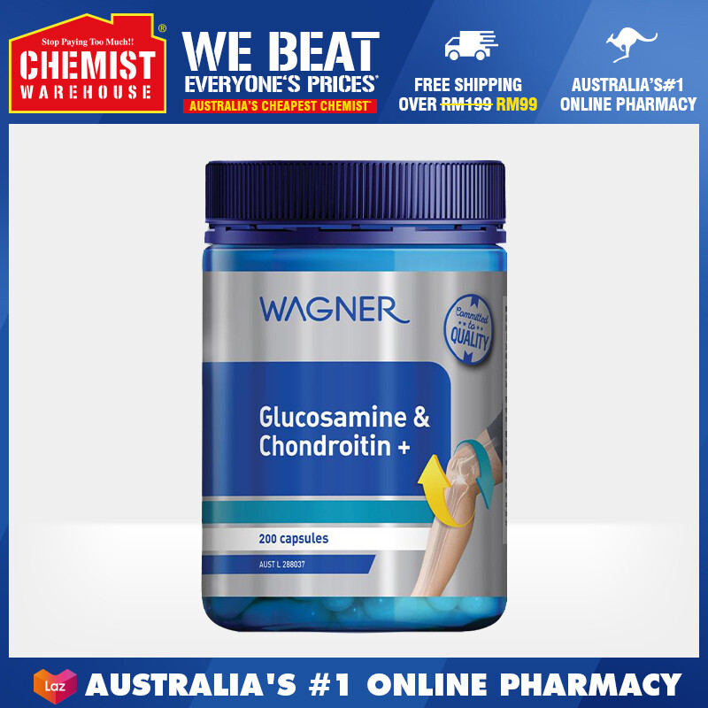 Wagner Glucosamine & Chondroitin + 200 Capsules Maintain Healthy Joint