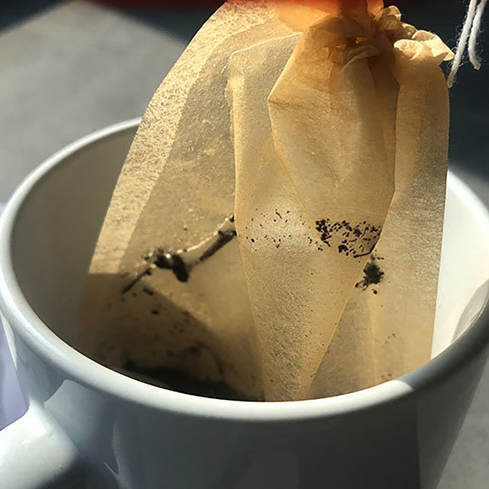 EMachinery 100Pcs Tea Filter Bag Heat Resistant Disposable Drawstring Design Well-Constructed Mesh Coffee Filter Bag for Office Strainer Pouch Portable