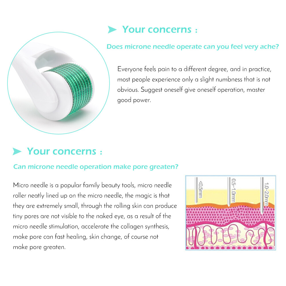 DECINIEE Microniddle Roller for Face Derma Roller 0.2/0.25/0.3mmNeedles Mezoroller Micro-needling Roller Hair-loss Treatment Skin Care
