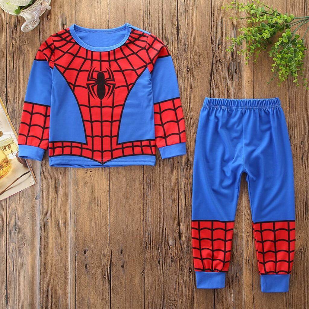 Spiderman Kids Boys Tracksuit Hoodies Sweatshirt T-shirt Tops Trousers Outfits