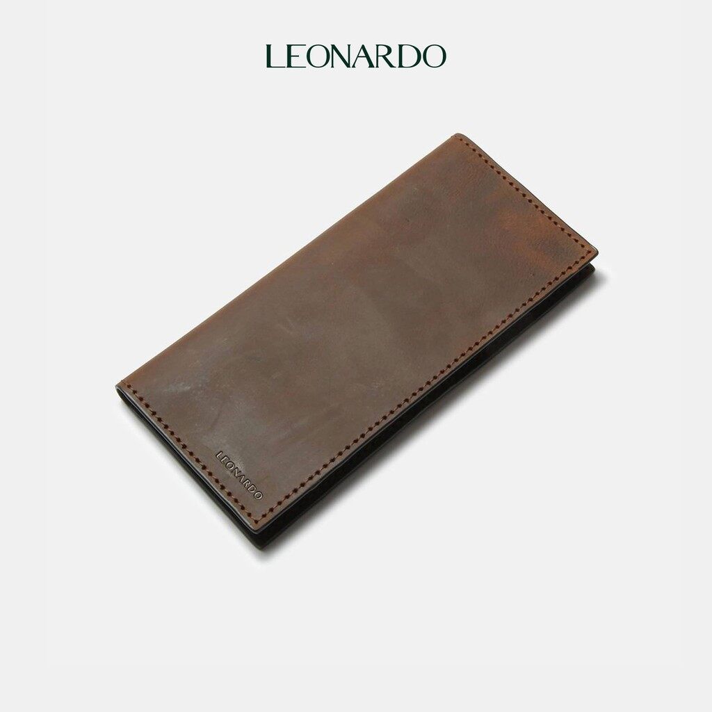 Ví nam Leonardo da sáp dáng dài Vintage