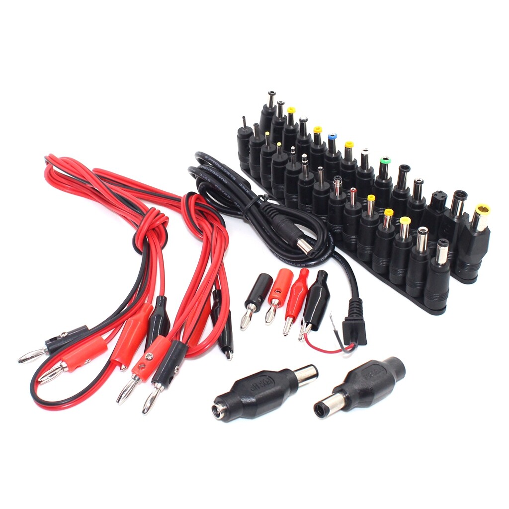 1 set (39pcs) Universal Power Accessarys With Cable1.2m AC DC Jack Plug Connecotr For HP DEL L Notebook/Laptop Computer