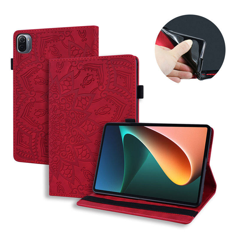 Case for Xiaomi Pad 5 Pad 5 Pro 2021 11.0 mipad 5 pro 5G Cover Tablet Flower Embossed Protective Stand Soft TPU Back Case