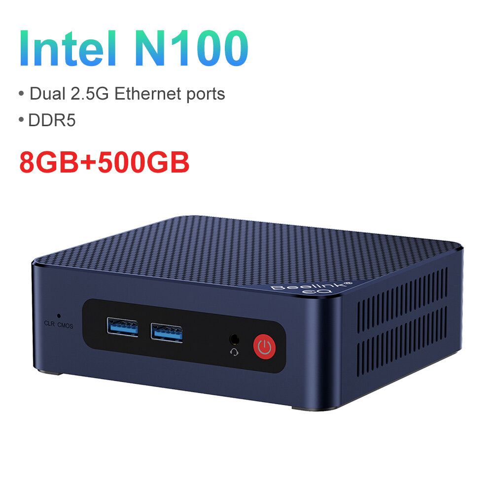 Beelink EQ12 Intel 12th N100 Mini PC Windows 11 DDR5 8/16GB 500GB NVME