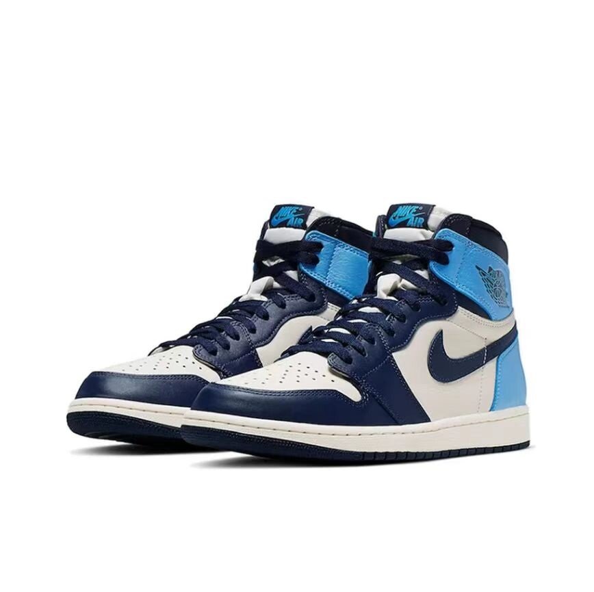 Men's sneakers Classic Air 1 "Obsidian" basketball shoes for men North Carolina Blue Obsidian sneakers