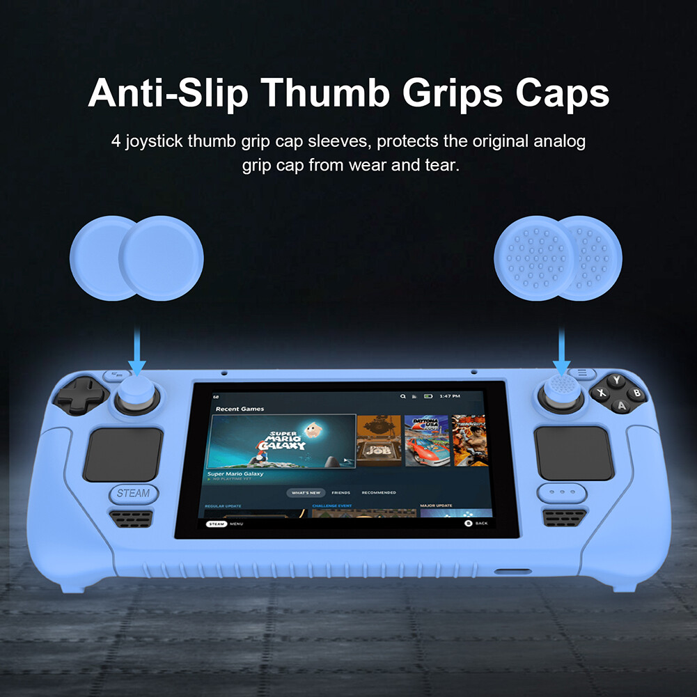 Protective Sleeve Silicone Shell Case Anti-Scratch Shockproof with Button Caps Game Accessories for Steam Deck Game Console