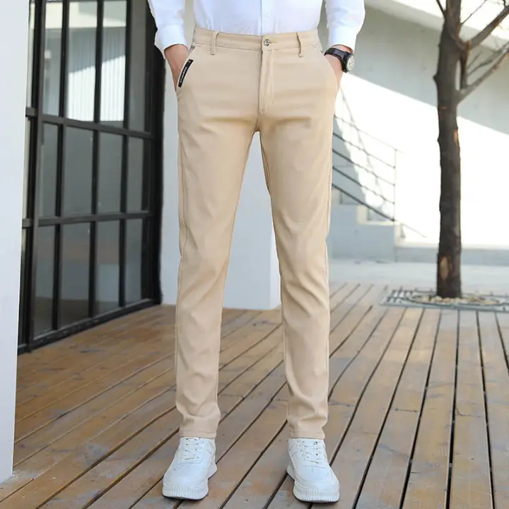 slim fit khaki dress pants