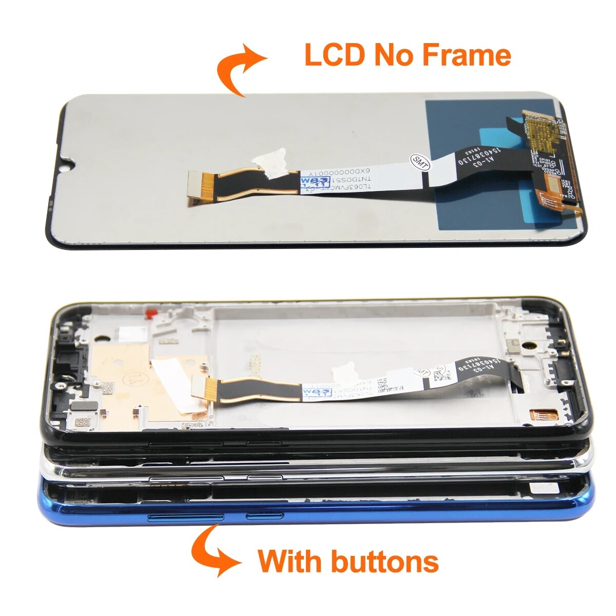 Đối với Xiaomi Redmi Note 8 hiển thị LCD thay thế bộ cụm màn hình cảm ứng đối với Redmi Note 8 LCD m1908c3jh Digitizer