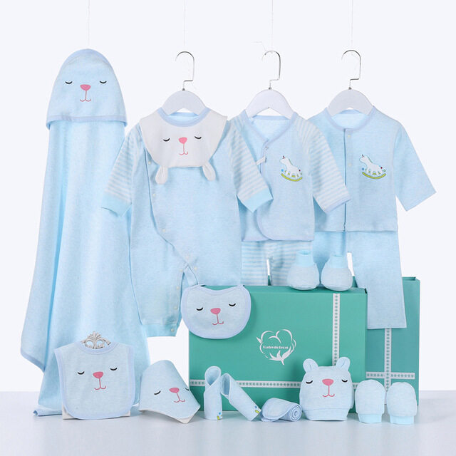 17 Pcs Newborn Baby Set Boy Clothes Cotton Infant Suit Baby Girl Clothes Thin