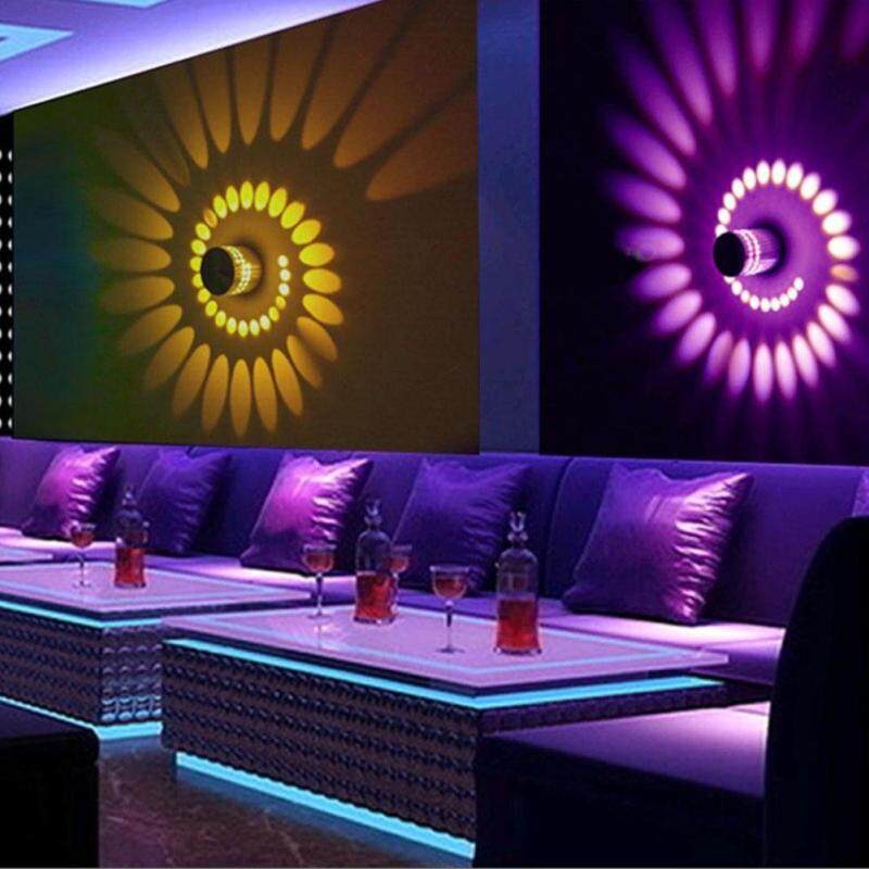 Đèn tường LED lỗ xoắn ốc RGB Đèn tường hiệu ứng với bộ điều khiển từ xa Đèn ngủ nhiều màu sắc Dành cho quán bar tiệc tùng Trang trí nhà KTV sảnh