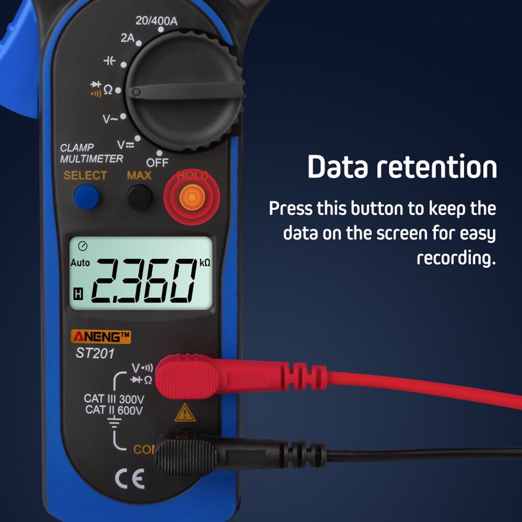 Blesiya St201 Digital Multimeter Clamp Ammeter Transistor Tester Voltage Tester