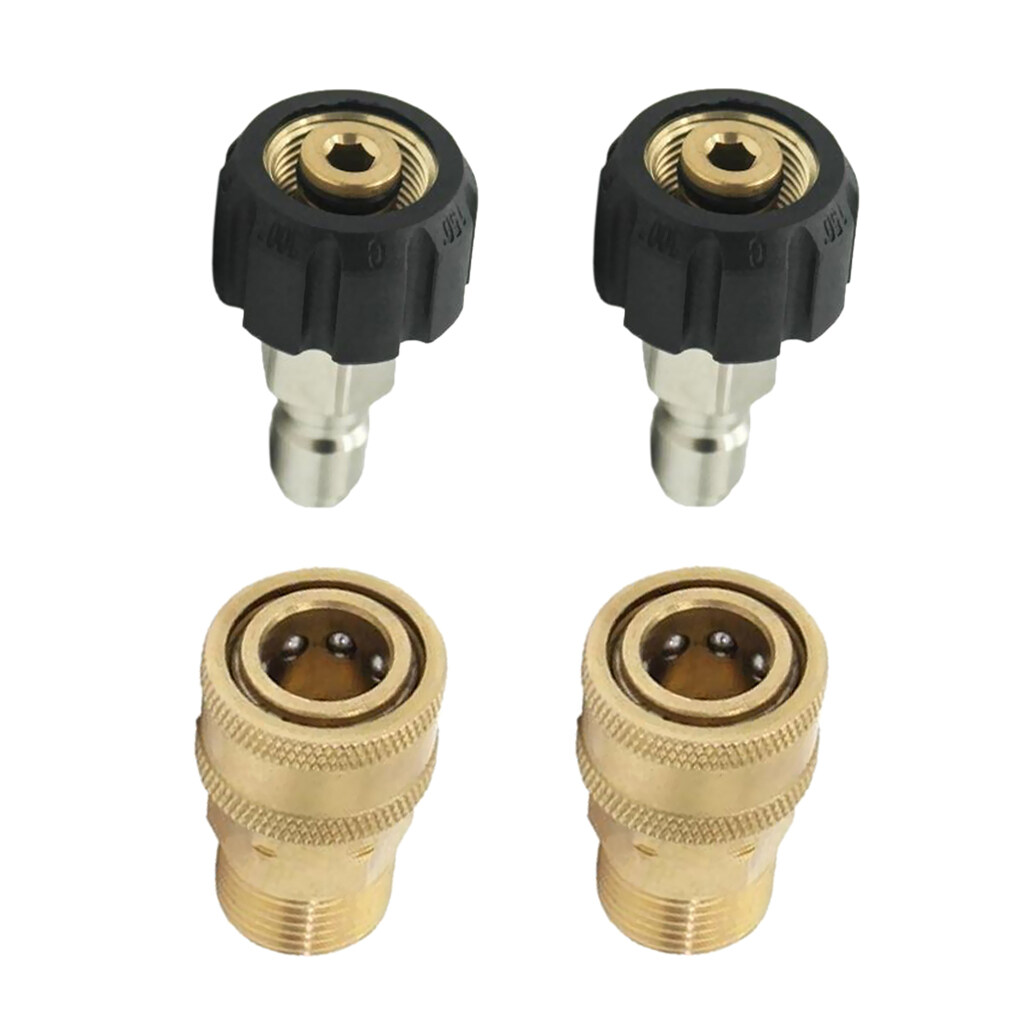 Pressure Washers, Parts & Accessories 4 Sets Quick Connector M22/14 to 1/4 Male Adapter Pressure