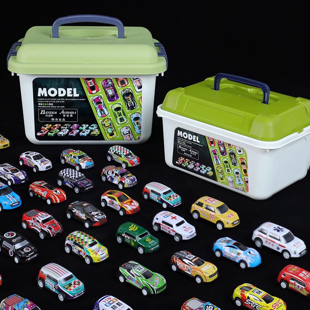 Kmoist 20/30/50pcs Mini Pull Back Car Set Toy Assorted Plastic Fire Truck City Cars Pull-back Vehicles Toys for Girls Boys Kids Child Party Favors