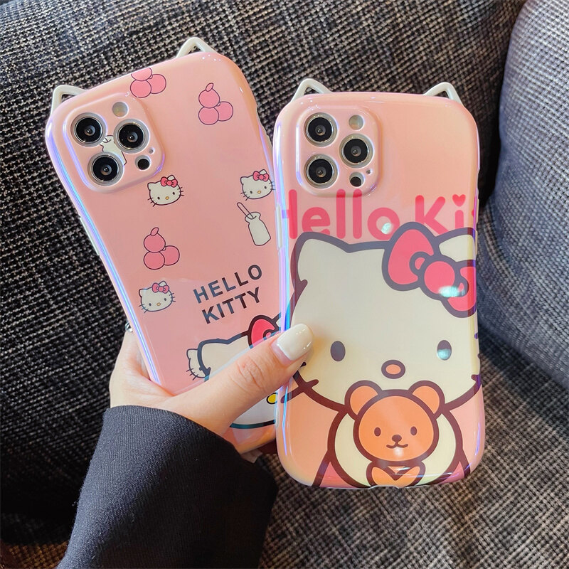 Cute Kitty Cat Pattern Phone Case for IPhone 11 12 13 Pro Max Case Cartoon Cute Phone Case for IPhone 7 8 Plus XR Xs Max Back Cover