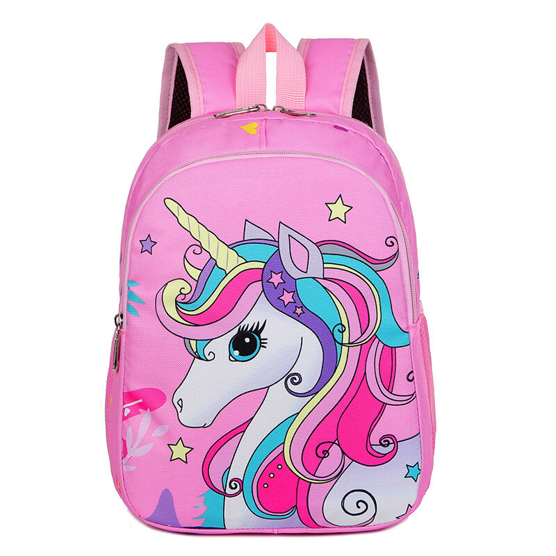 IQANGEL cartoon cute backpack Kindergarten student backpack unicorn cartoon pattern small school bag