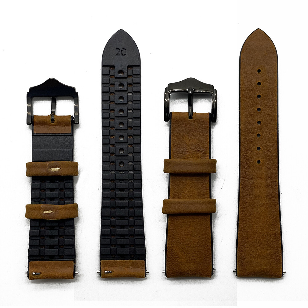High Quality Silicone Watch Strap 20mm 22mm Quick Release Leather Watchbands