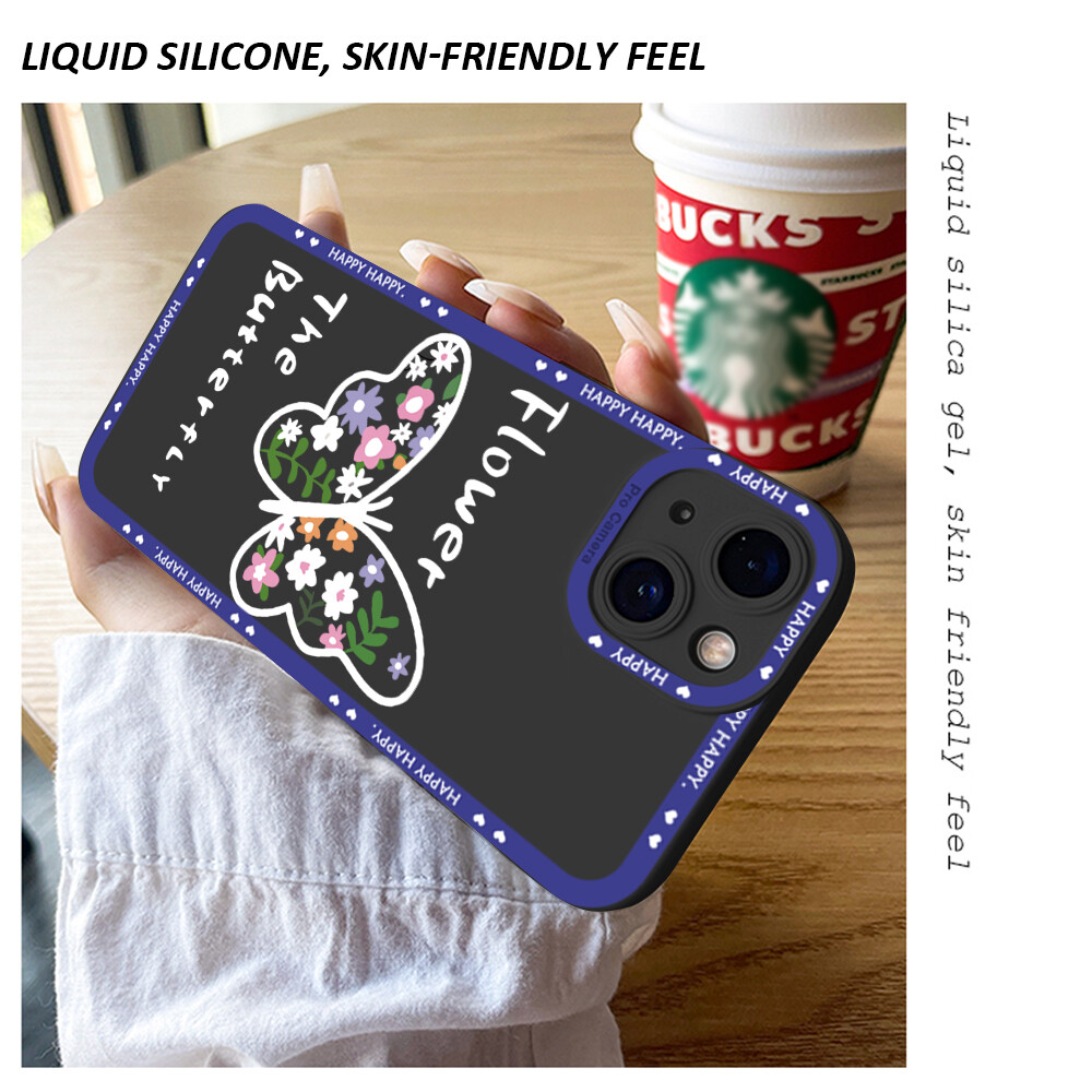Hontinga Casing Case For Samsung Galaxy Note 8 Note 9 Case Cut Butterfly Square Soft Silicone Full Cover Camera Protection Shockproof Rubber Cases Back Cover Phone Casing Softcase For Boys Girls