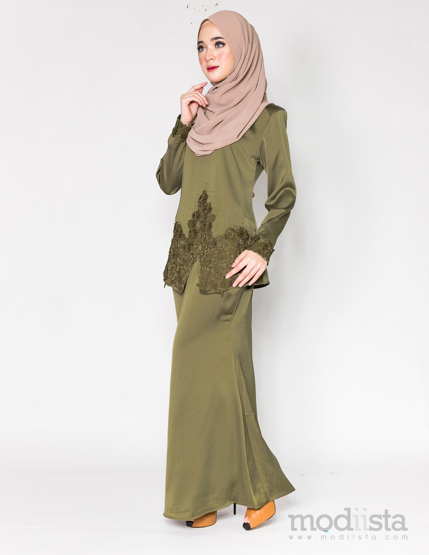 Shevon Kebaya Olive Green Lazada