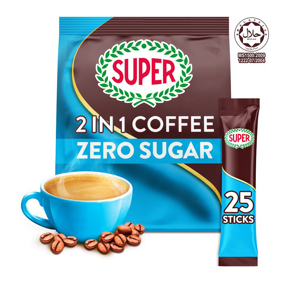 SUPER Original Zero Sugar Added 2in1 Instant Coffee 12G X 25 sachets Lazada