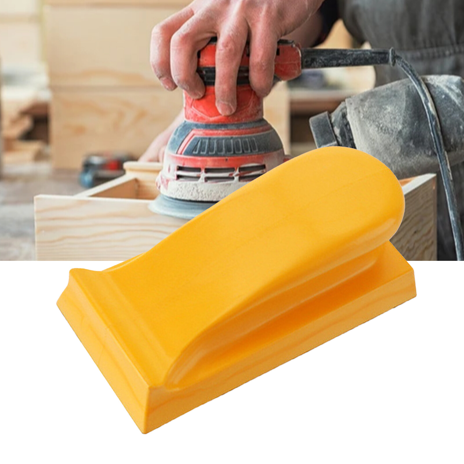 Farfi Hand Sanding Block Ergonomic Design Professional Sandpaper Backing Pad