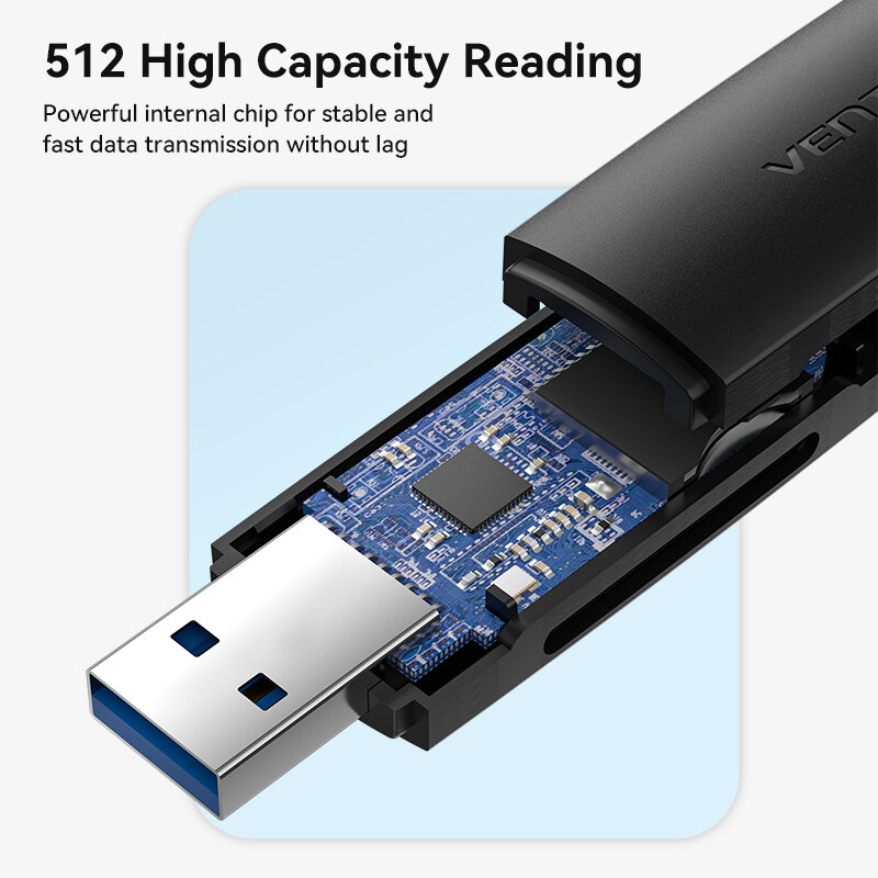 Vention USB 3.0 2 Trong 1 Đầu Đọc Thẻ Nhớ USB A Type C to SD TF Micro SD Bộ Chuyển Đổi cho Laptop OTG Smart Phone Tablet Desktop All in One Memory SD Card Reader