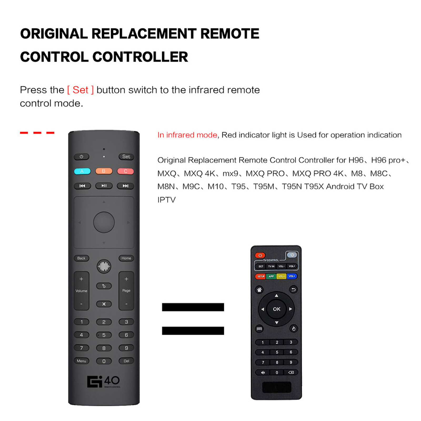 G40S Smart Voice Air Mouse 6-Axis Gyroscope Handheld Remote Control IR Learning Voice Control 3 Infrared Modes for Smart TV Android TV BOX PC