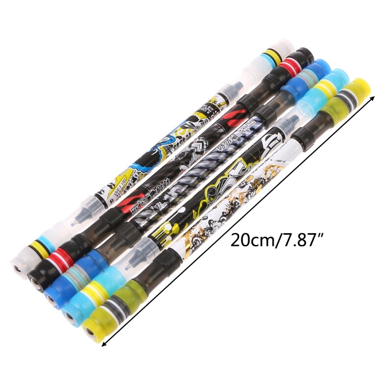 Non Slip Coated Spinning Ballpoint Pen Rolling Finger Rotating Playing Student