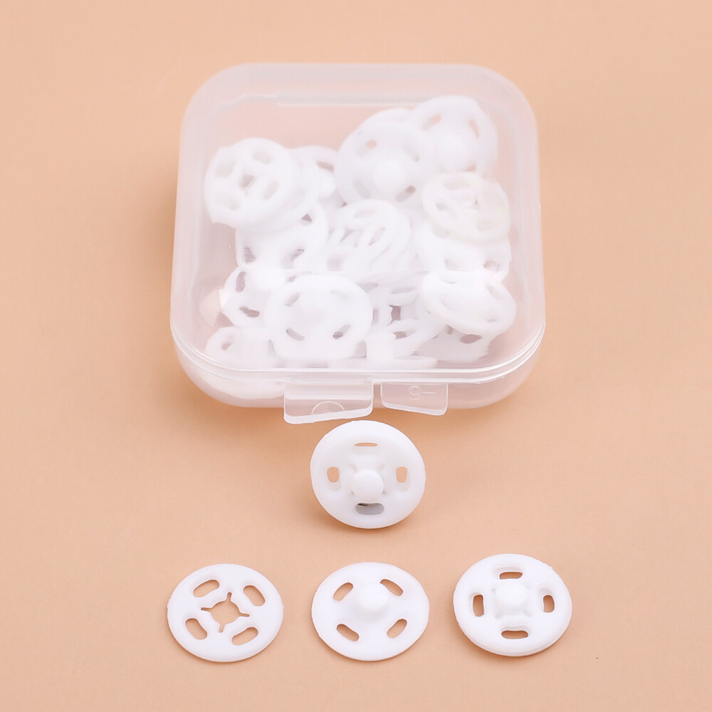 30Pcs Handmade DIY Crafts Transparent Child-Mother Button ABS plastic Snap Shirt Anti-glare Concealed Button