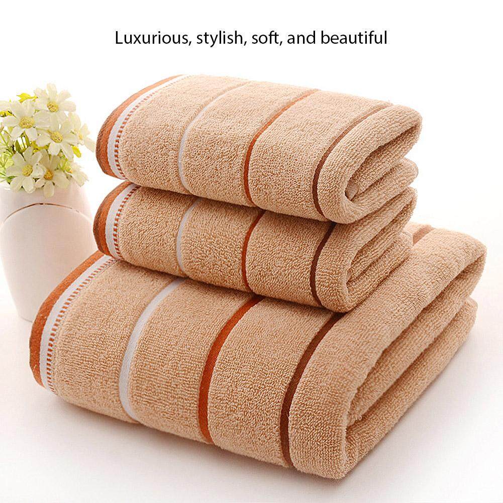 Andylike 3 PCS Luxury Towel Cotton Towels Face Hand Bath Towel Home Hotel Set Coffee