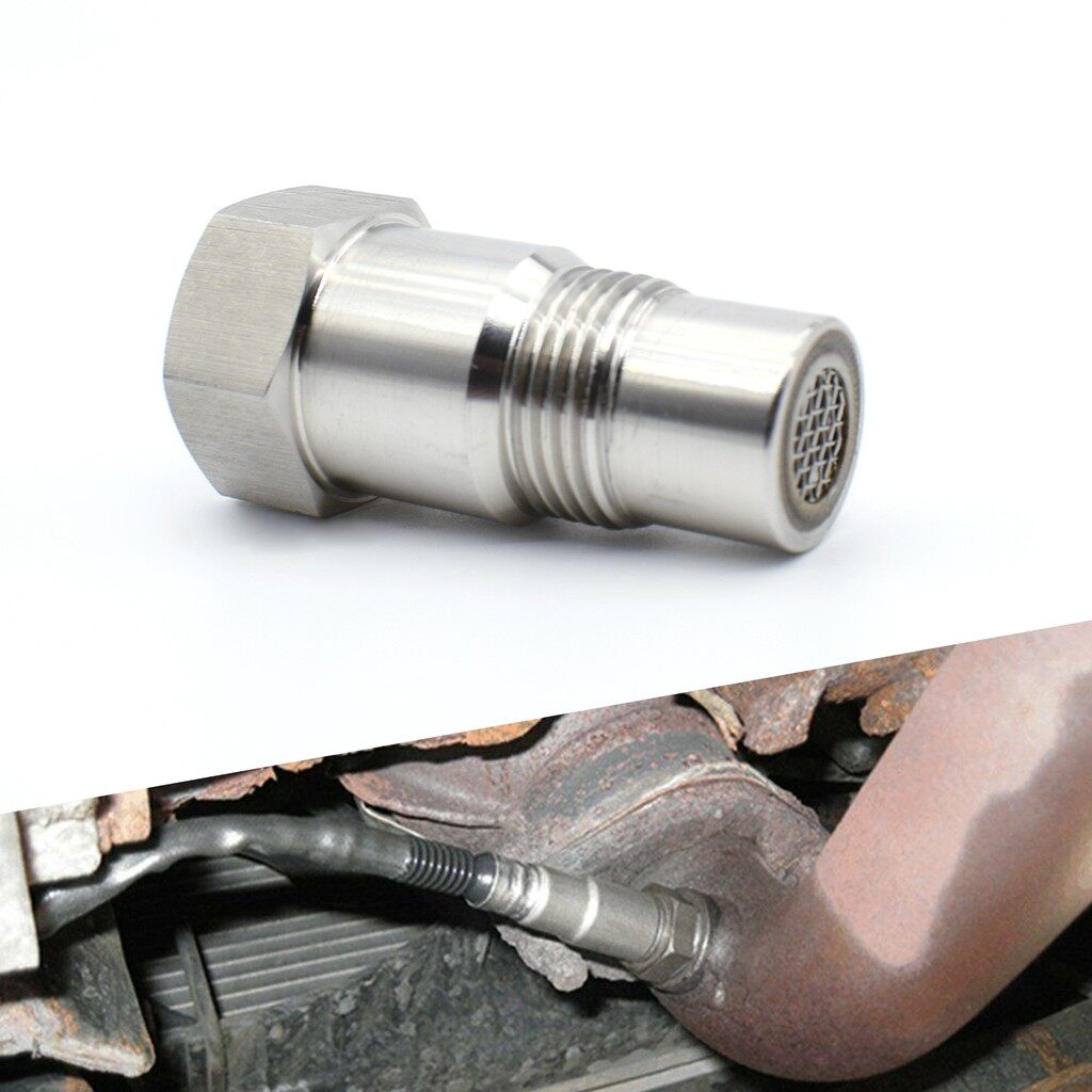 Xps Car CEL Fix Check Engine Light Eliminator Adapter Oxygen O2 Sensor Spacer Weld Bung Plug Wideband Nut Cap Kit Set M18 x 1.5 Silver Car Parts Accessories