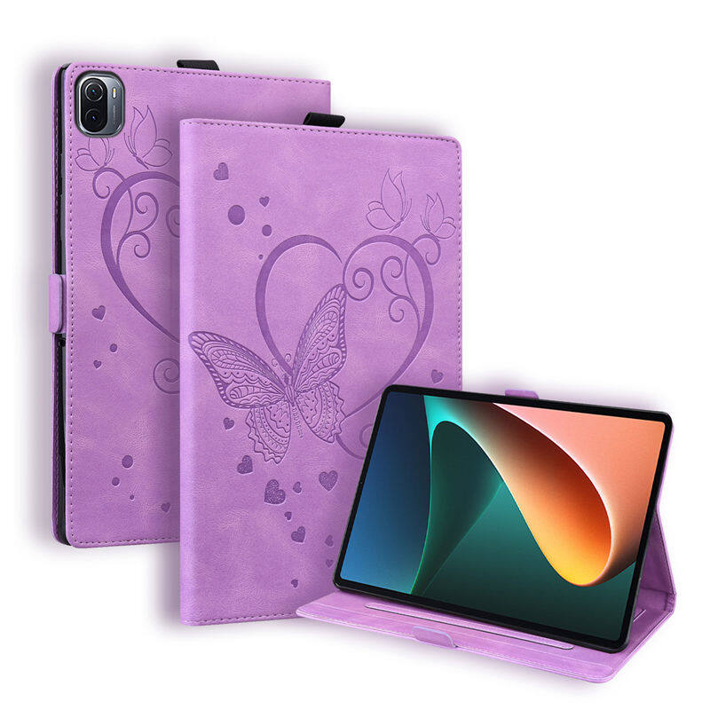 Case for Xiaomi Pad 5 Pad 5 Pro 2021 11.0 mipad 5 pro 5G Cover Tablet Butterfly Embossed Wallet PU Leather Stand Soft TPU Back Case