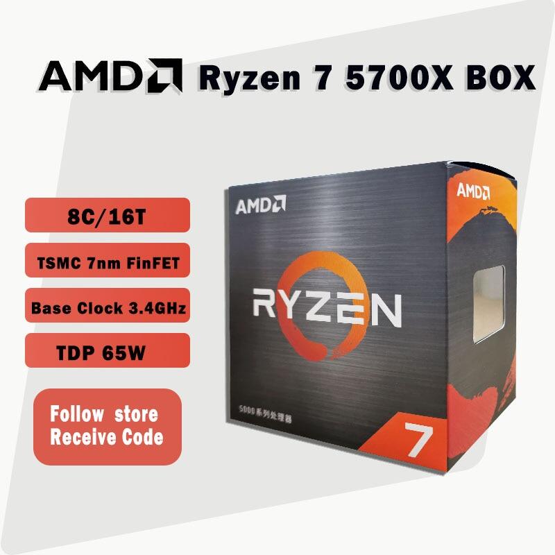 NEW AMD Ryzen 7 5700X R7 5700X 3.4 GHz 8 Core 16 Thread 65W CPU ...