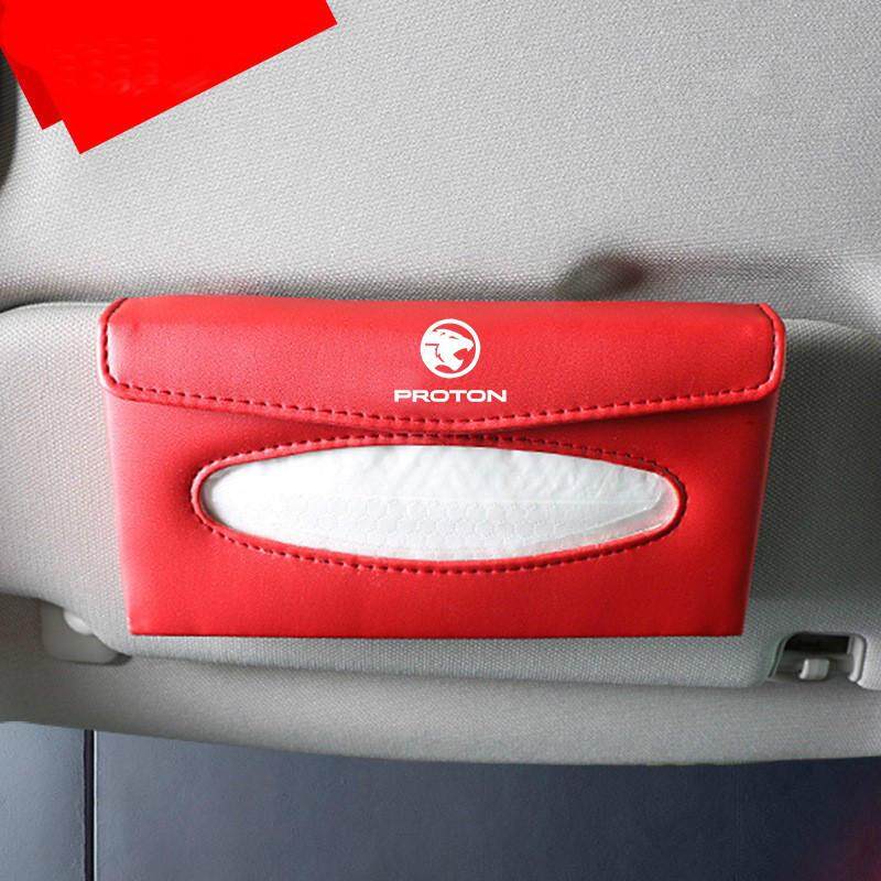 High quality Universal Car Sun Visor Tissue Box Holder PU Leather