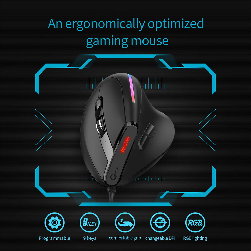 Seenda Chuột chơi game USB 12800 Max