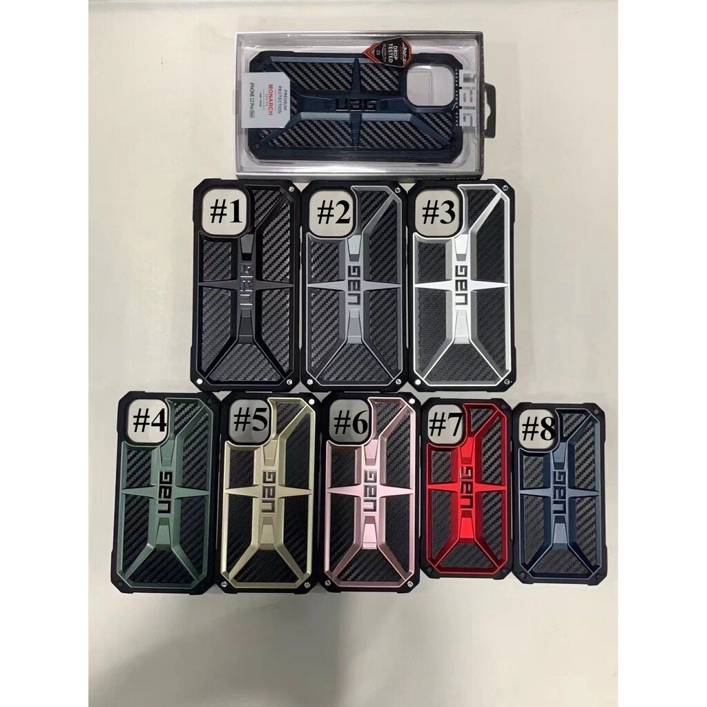 UAG Shatter-resistant Case for iphone 15 pro max 14 pro max iPhone 13 pro max 12 pro max 12 mini 11 pro max XS Max X/XS XR 7/8 Plus 7/8/SE 2020 6/6s plus 6/6s  Carbon Fiber Monarch  Shockproof Protective UAG case