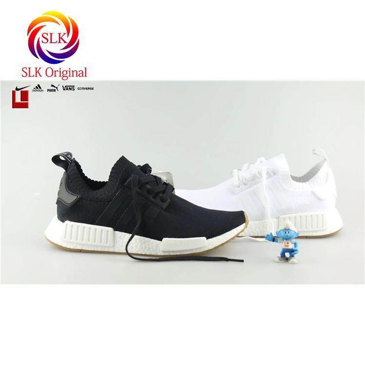 SLK★* Stok Tersedia * 4 Warna Ori Adidas NMD Meningkatkan R1 Pk Sepatu Lari Wanita Pria Sneakers