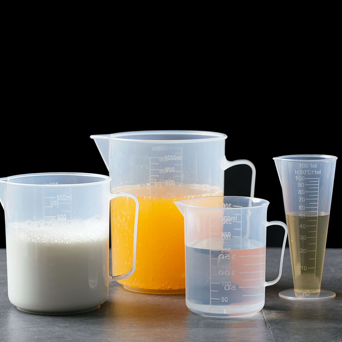 CNMF Cốc Đo Bằng Nhựa 1 Chiếc Cốc Trong Suốt Dụng Cụ Làm Bánh Nhà Bếp 100Ml/300Ml/600Ml/1000Ml