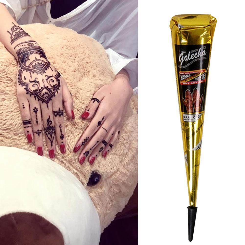 25g Natural Mehndi Henna Cones Indian Henna Tattoo Paste For Temporary Tattoo Sticker Mehndi Makeup Body Paint Golecha Henna Tattoo Lazada Singapore