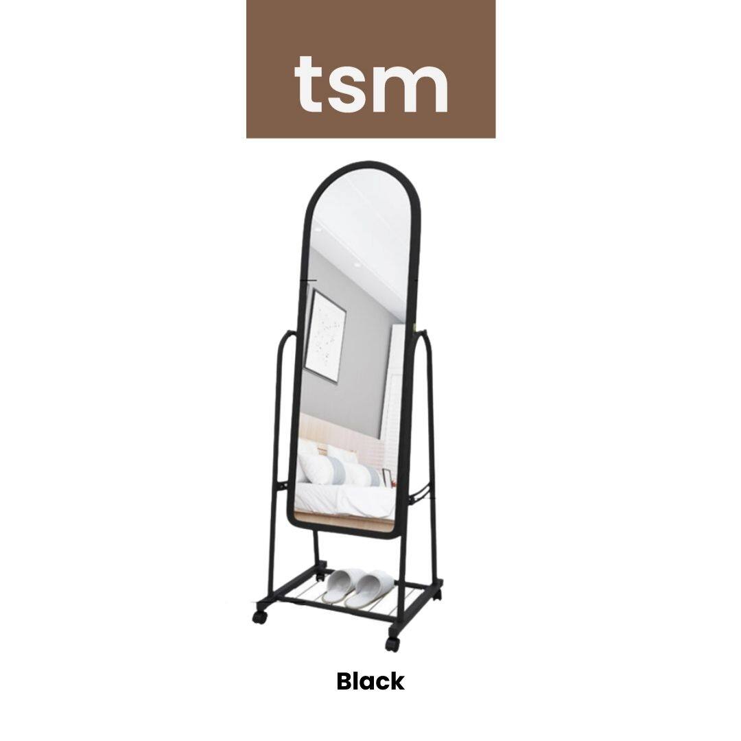 TSM Adjustable Standing Mirror with Wheels Cermin Panjang Berdiri