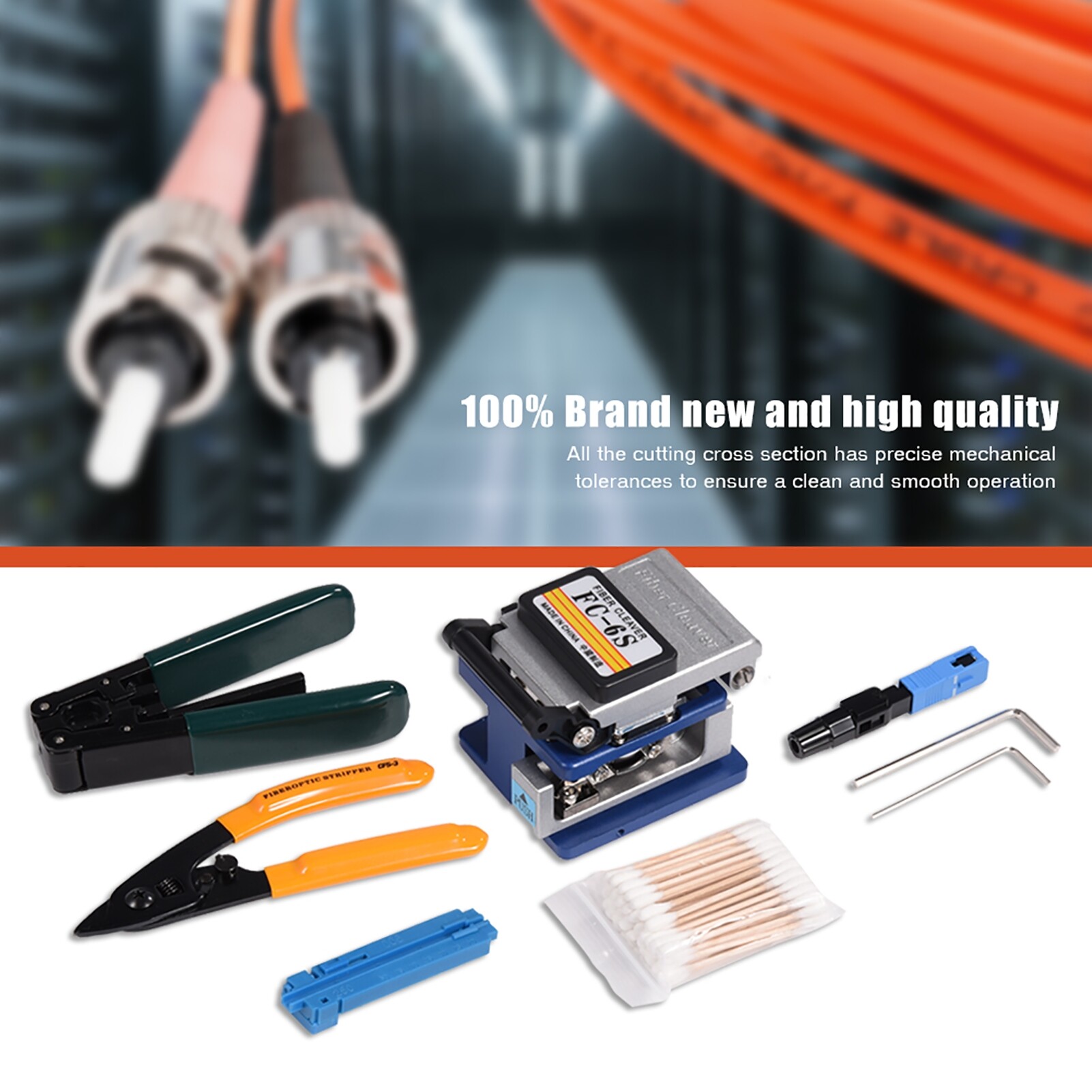 Bộ Dụng Cụ Tách Sợi Quang Nối FTTH Với-6S Cleaver Mới