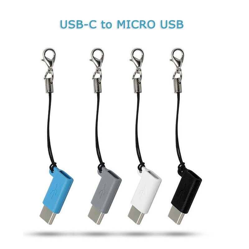 [SONGFUL] 1 Pcs Type C 3.1 Male To Micro USB Female Adapter With String USB C Converter