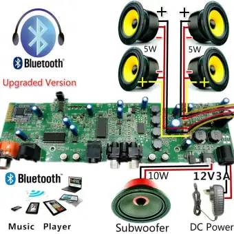 2.1 channel bluetooth amplifier