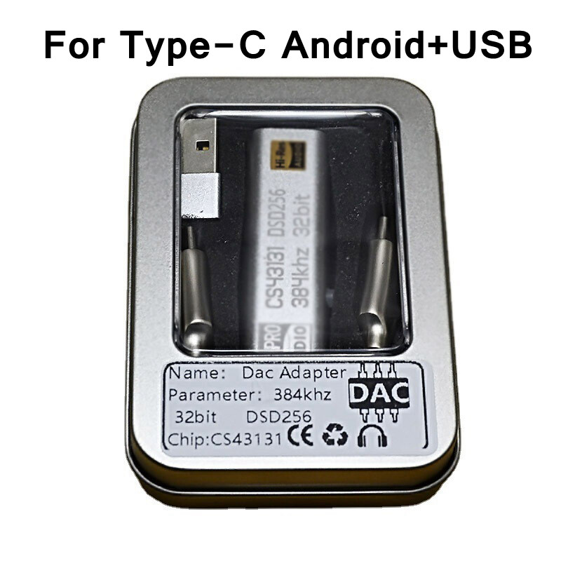 Dac headphone amplifier cs43131 dsd256 usb type c with 3.5mm output audio interface for iphone pc hifi audio adapter chip amp