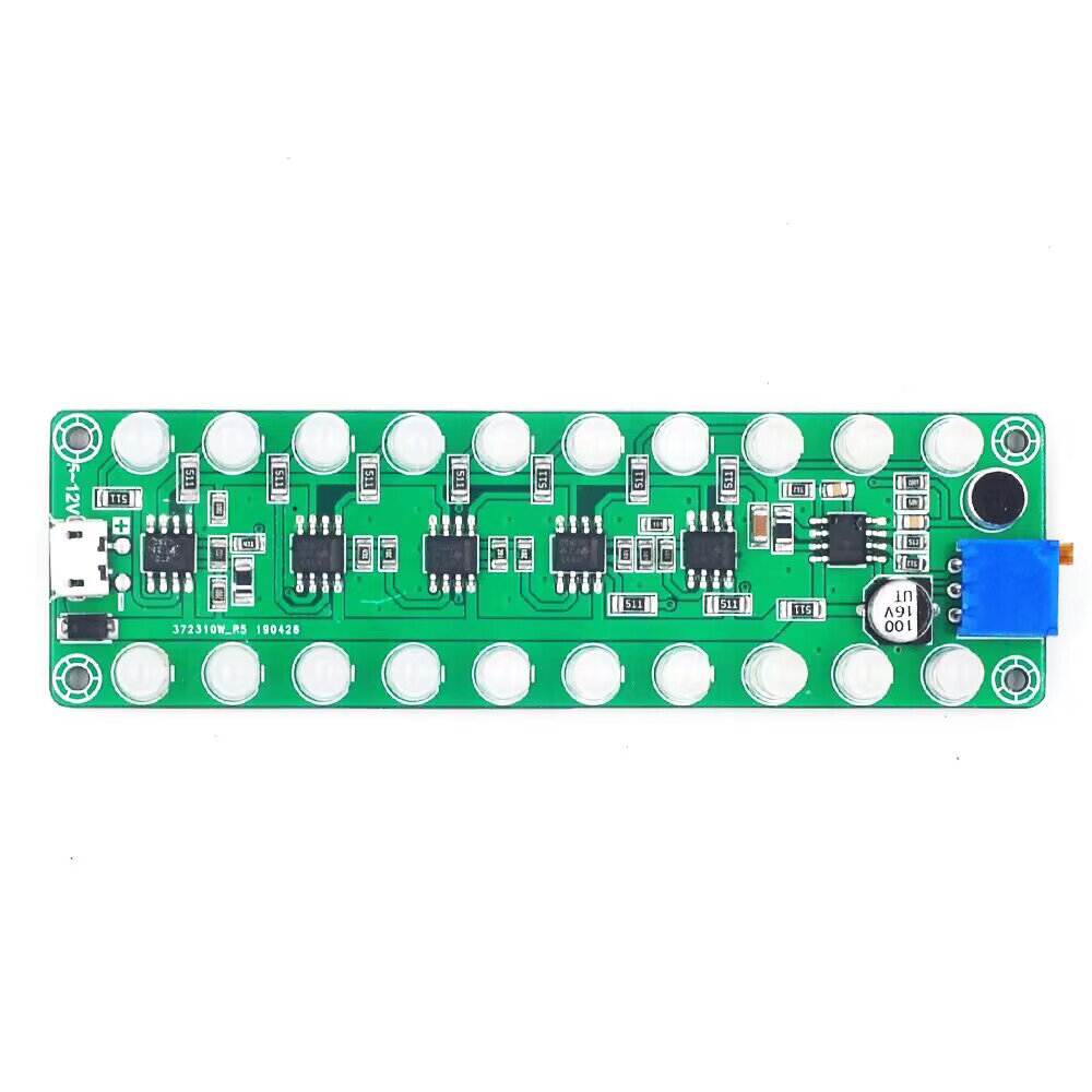 Aideepen dc 5v-12v diy kit audio spectrum indicator rgb led flashing led flashing display module diy hand soldering