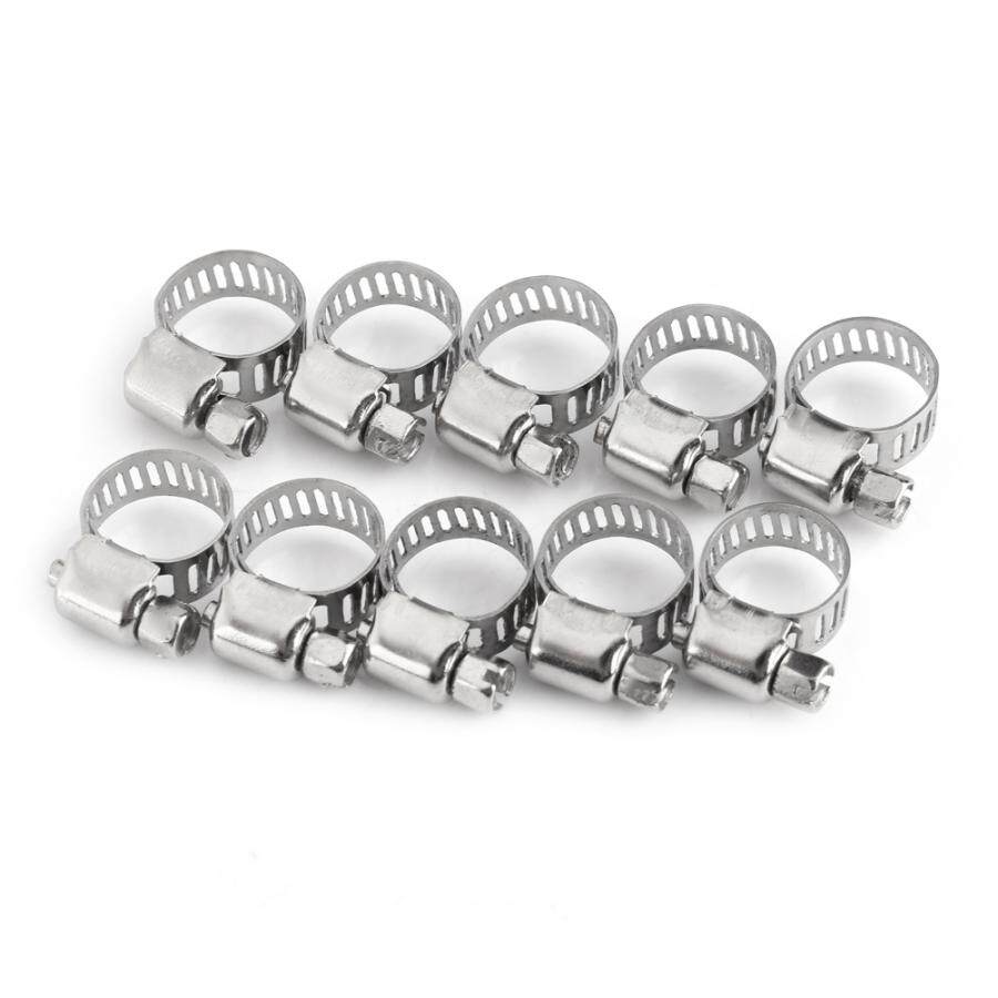 10X CARS MOTORCYCLE FUEL LINE JUBILEE HOSE CLAMP PETROL PIPE CLIPS 8-12mm WC