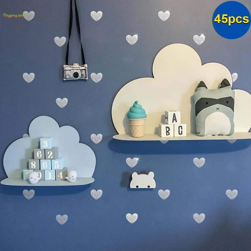 TiM 45 Pcs/ Set Removable Wall Stickers Little Love Heart DIY Decals