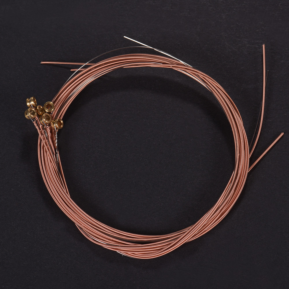 [ammoon]6pcs/ Set Acoustic Folk Guitar Strings Set Steel Core Copper Alloy Winding