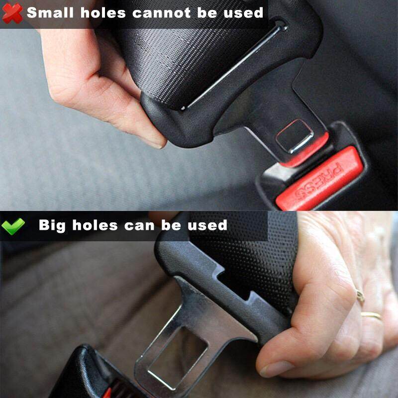 1Pcs Car Safety Seat Belt Buckle Clip Extender Metal Hard Plug Alarm Stopper Adjustable