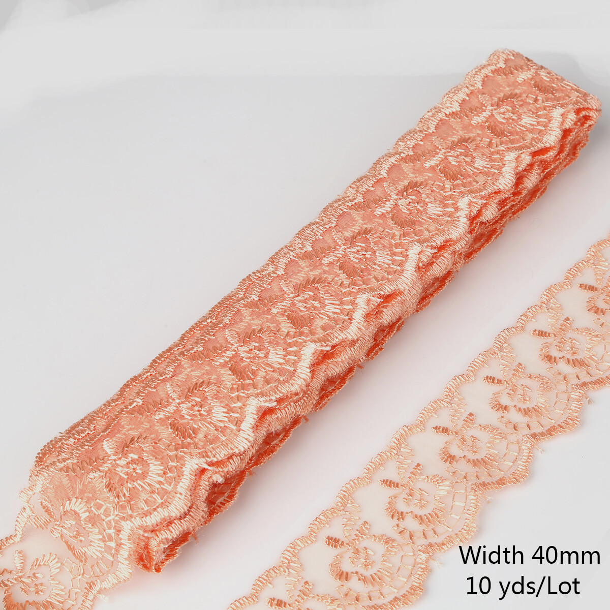 10Yard/Bag 40mm Lace Ribbon Trim Fabric Embroidered Lace Trims For Wedding Home Party Decoration DIY Sewing Accessories